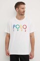 Бавовняна футболка Polo Ralph Lauren білий 710934742