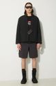 Majica kratkih rukava Nanga Eco Hybrid Box Logo Loose Fit Tee NW2311.1G209 crna SS24