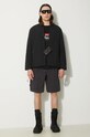 Nanga t-shirt Eco Hybrid Box Logo Loose Fit Tee NW2311.1G209 nero SS24