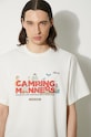 Nanga t-shirt Eco Hybrid Camping Manners Wild Animals Tee NW2411.1G800.A biały