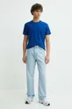 Βαμβακερό μπλουζάκι Hollister Co. μπλε