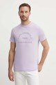 Karl Lagerfeld t-shirt bawełniany 542224.755081 fioletowy SS24
