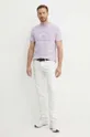 fialová Bavlnené tričko Karl Lagerfeld