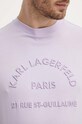Karl Lagerfeld t-shirt bawełniany 542224.755081 fioletowy
