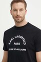 Karl Lagerfeld t-shirt bawełniany czarny 542224.755081