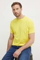 Karl Lagerfeld t-shirt z elastanem żółty 542221.755890