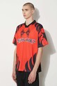 PLEASURES polo shirt Afterlife Soccer Jersey red P24SU013.RED