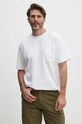 Lindbergh tricou din bumbac uni alb 30.400278.WHITE