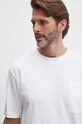 Lindbergh tricou din bumbac alb 30.400278.WHITE