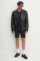 Lindbergh t-shirt 30.48001E.BLACK fekete SS24