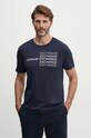 Armani Exchange tricou din bumbac bleumarin 3DZTAC.ZJ9TZ