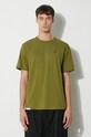 AAPE tricou din bumbac Tee verde AAPTEM1413XXM