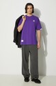 Бавовняна футболка AAPE Tee AAPTEM1414XXM фіолетовий SS24