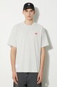 Bavlněné tričko AAPE Heart Tee relaxed šedá AAPTEM1417XAM