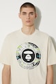 Pamučna majica AAPE Basic Tee AAPTEM1444XXM bež
