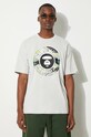 Бавовняна футболка AAPE Basic Tee надрук сірий AAPTEM1444XAM