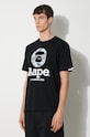 AAPE cotton t-shirt Basic Tee AAPTEM1445XXM black