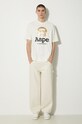 Bavlněné tričko AAPE Basic Tee AAPTEM1446XXM béžová SS24