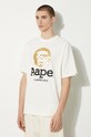 Bavlněné tričko AAPE Basic Tee béžová AAPTEM1446XXM