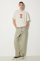 Bavlněné tričko AAPE Basic Tee AAPTEM1453XXM béžová SS24