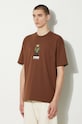 AAPE t-shirt bawełniany Theme Tee brązowy AAPTEM1498XXM