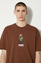 AAPE cotton t-shirt Theme Tee AAPTEM1498XXM brown