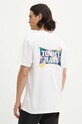 Tommy Jeans t-shirt bawełniany nadruk biały DM0DM18562