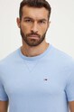 Îmbrăcăminte Tommy Jeans tricou din bumbac DM0DM18649 albastru