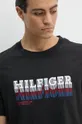 Бавовняна футболка Tommy Hilfiger чорний MW0MW34377