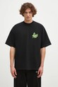 Abbigliamento MKI MIYUKI ZOKU t-shirt in cotone Leaf 943011001 nero