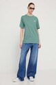 Хлопковая футболка Converse 10023876.A32 зелёный