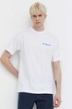 On Vacation tricou din bumbac Beach Day OVC.T145 alb SS24