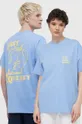 niebieski On Vacation t-shirt bawełniany Unisex
