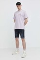 On Vacation t-shirt bawełniany Mi Casa OVC.T149 fioletowy SS24