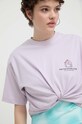 On Vacation t-shirt bawełniany Mi Casa OVC.T149 fioletowy
