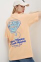 On Vacation tricou din bumbac Skinny Dippin' Cocktail Sippin' OVC.T151 portocaliu SS24