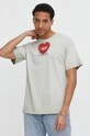 Diesel t-shirt bawełniany zielony A13395.0AMDA
