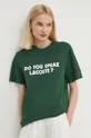 zelená Bavlnené tričko Lacoste Unisex