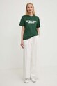 Lacoste t-shirt bawełniany TH0134 zielony AW24