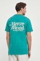 Bavlnené tričko The Mercer Brand The Heavy Tee MEAP241002 tyrkysová