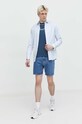 Îmbrăcăminte Kaotiko tricou din bumbac AO019.01.G002 bleumarin
