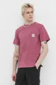 Bombažna kratka majica Kaotiko roza