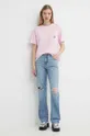 ροζ Βαμβακερό μπλουζάκι Kaotiko