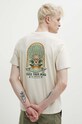 Kaotiko tricou din bumbac AO038.01S.G002 bej SS24