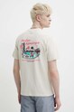 Kaotiko t-shirt bawełniany beżowy AO045.01S.G002