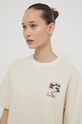 Kaotiko t-shirt bawełniany beżowy AL040.01S.G002