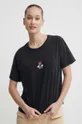 μαύρο Βαμβακερό μπλουζάκι Kaotiko