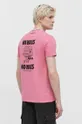 Бавовняна футболка Kaotiko рожевий