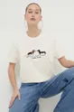 бежевый Хлопковая футболка Kaotiko