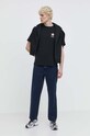 Pamučna majica Converse 10024784.A01 crna SS24